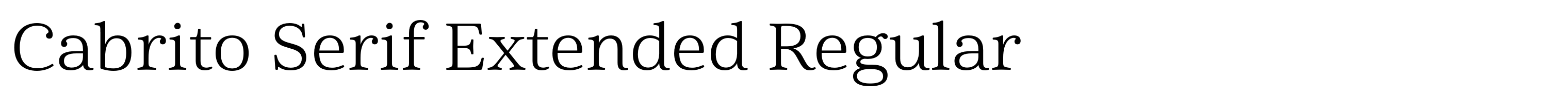 Cabrito Serif Extended Regular
